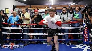 Watch Canelo Alvarezs hand speed amp footwork FULL SHADOW BOXING ROUTINE [upl. by Nelson626]