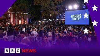 US election Trump projected to win Georgia as crowds leave Harris HQ  BBC News [upl. by Chiou]