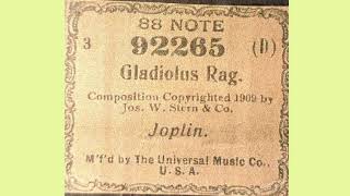 Gladiolus Rag by Scott Joplin Universal Aeolian 92265 Player Piano Roll [upl. by Otilia]