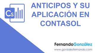 Anticipos y su aplicación en contasol [upl. by Yenattirb]