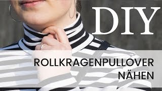 Rollkragenpullover nähen  DIY Tutorialtime I Hilli Hiltrud [upl. by Forward]