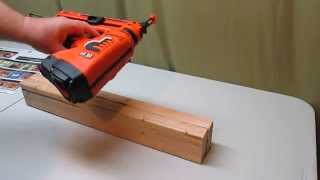 Paslode 16ga Lithium Ion Cordless Finish Nailer Loading and Firing [upl. by Onairot]