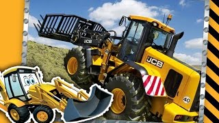 JCB Diggers On The Farm  Tractors Diggers Dump Trucks for Children [upl. by Anavlys]