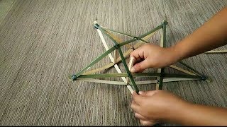 DIY 1 Christmas lantern  how to make parol or star lantern in easy steps [upl. by Kwok35]