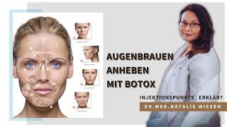 Mit Botox Augenbrauen anheben  Eyebrow Lifting  einfach erklärt von Drmed Natalie Wiesen [upl. by Gleason]