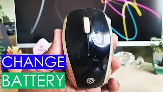 How To Change Battery In HP Wireless Mouse 200 [upl. by Ycnaf]