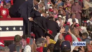 Gunshots at Former President Trumps Rally [upl. by Acilef3]