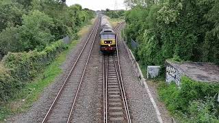 Freight train goes through Worle near Weston super mare Summer 2022 [upl. by Towers776]