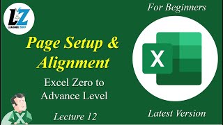 12 MS Excel for Beginners  Page Setting and Alignment  Urdu  Hindi excel microsoftlearning [upl. by Warring]