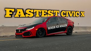 FASTEST CIVIC X OF PAKISTAN 🇵🇰 Ft Hash C63 Killer [upl. by Kraska]