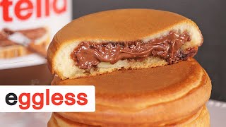 Eggless Fluffy Nutella Pancakes  How Tasty Channel [upl. by Derr428]