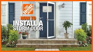 How to Install a Storm Door  The Home Depot [upl. by Gnoy885]