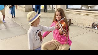 The boy tries to STEAL my violin during my street performance  Imagine by John Lennon [upl. by Peih]