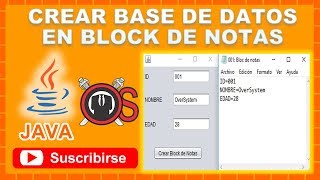 Crear base de datos en block de notas NetBeans [upl. by Range384]