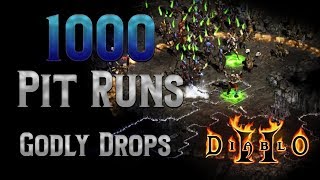 1000 Pits Runs  Godly Finds with the Pitzerker  Diablo 2 [upl. by Carrol]