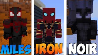 Top 5 Spider Man Mods for Minecraft  Spider Man No Way Home Mod [upl. by Hymie]