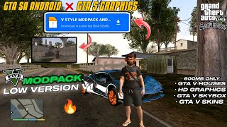 GTA 5 Style Graphics Modpack for GTA SA Android 13 amp 14  All Devices Supported  2024 Edition [upl. by Tuchman257]