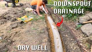 Drain your gutter downspouts away from your house and into a DRY WELL [upl. by Allimak]