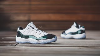 Air Jordan 11 Retro Low quotEmeraldquot Iridescent Review amp OnFeet [upl. by Ethelbert722]