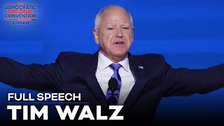 FULL SPEECH Tim Walz talks background freedoms under Harris during keynote DNC address [upl. by Reagan]