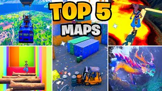 TOP 5 FORTNITE CREATIVE 20 MAPS [upl. by Dory893]