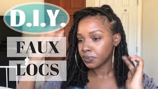 DIY Easy Short Faux Locs Tutorial [upl. by Enytsuj188]