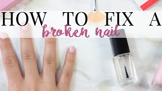 HOW TO FIX A BROKEN NAIL  Using KISS Silk Wrap Repair Kit [upl. by Barcroft]