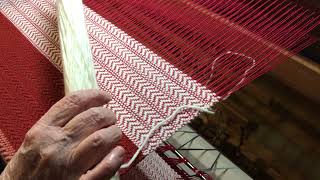 How to Weave 22 Twill on Cardboard Loom [upl. by Nevet976]