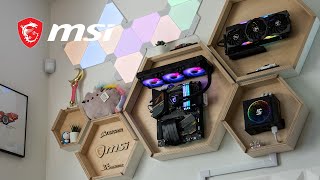 DIY Hexagon WallMounted PC Build Vlog  MEG Z490 ACE  MSI Gaming [upl. by Koziel]