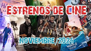 Estrenos de CINE en NOVIEMBRE 2024 Lo mejor de la cartelera HD [upl. by Amahs]