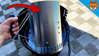 SO kannst du deinen Grill mühelos anzünden mit einem Grillkamin 💥 [upl. by Kidder]