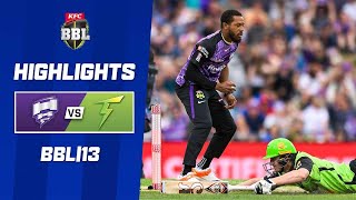 Hobart Hurricanes v Sydney Thunder  BBL13 [upl. by Ahtekal]