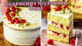 Pistachio Raspberry Cake [upl. by Ayamahs]