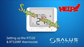 How to program a salus RT520 RF programable room thermostat the easy way [upl. by Kalb]