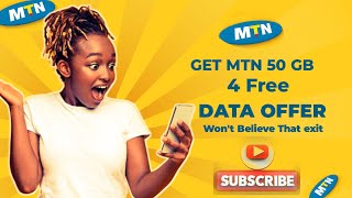 How To Activate Free 50Gb On MTN  Cheap Data Bundle [upl. by Gabriele]