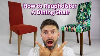 HOW TO REUPHOLSTER A DINING CHAIR  UPHOLSTERY FOR BEGINNERS  DIY FURNITURE  FaceliftInteriors [upl. by Housum]