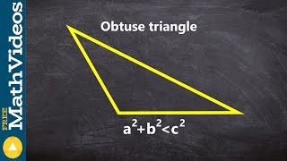 How does the pythagorean inequality theorem prove obtuse triangles [upl. by Atinoj]