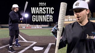 Hitting with the 2024 Warstic Gunner  BBCOR Baseball Bat Review new BBCOR distance PR [upl. by Arytas]