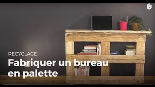 Fabriquer un bureau en palette  Recycler [upl. by Nosnar]