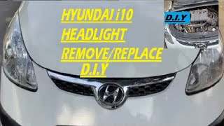 HYUNDAI i10 HEADLIGHT REPLACEREMOVE [upl. by Saxena]