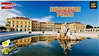 Schonbrunn Palace Walking Tour  4K HDR  Vienna  Austria 4K [upl. by Sokairyk]