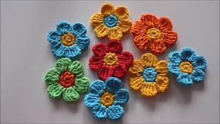 1 Kwiatek na szydełku crochet flower [upl. by Madella]