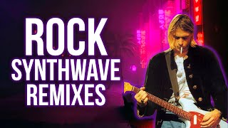 Synthwave Remixes of Popular Rock Songs  Retrowave Rock Mix [upl. by Heisser]