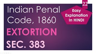 Extortion Easy Explanation  Indian Penal Code [upl. by Grath]