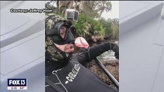 Gator attack caught by mans GoPro camera [upl. by Rofotsirk79]