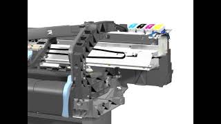 HP Designjet 500  800 Carriage [upl. by Ruttger]