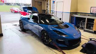 2020 lotus Evora gt stock dyno pull 6 speed manual [upl. by Aneerbas]