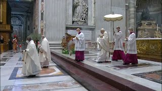 Holy Mass of the Lords Supper on Holy Thursday from St Peters Basilica 1 April 2020 HD [upl. by Demmer]