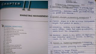 Business Studies Class 12 Notes Chapter 11 Marketingnotes in description [upl. by Wendel259]