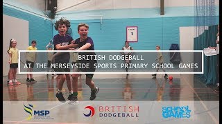 British Dodgeball at the Merseyside Sport Primary School Games [upl. by Pozzy474]